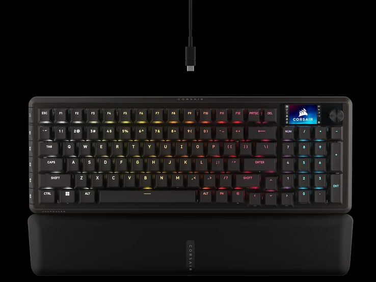 Corsair Vanguard 96 Pro se conecta mediante un único cable USB 3.1 o 3.0 tipo A. (Fuente de la imagen: Corsair)