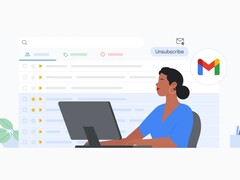 Imagen artística de una persona utilizando Gmail. (Fuente de la imagen: Blog de Google)