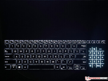Iluminación del teclado y teclado numérico