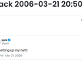 La NFT del primer tuit de Jack Dorsey se pone a la venta por 48 millones de dólares y atrae ofertas de risa