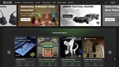 La nueva página de crowdfunding (vista arriba) está en fase de despliegue pero ya cuenta con una lista de proyectos interesantes (Fuente de la imagen: MakerWorld)