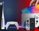 El precio de PS5 podría modificarse para reflejar el posible éxito de ventas de la Nintendo Switch OLED. (Fuente de la imagen: Sony/Nintendo - editado)