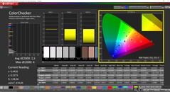 CalMAN ColorChecker (perfil: Nativo, espacio de color de destino: P3)
