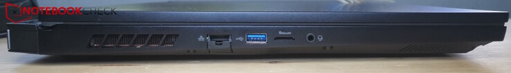 Izquierda: LAN, USB-A 3.0, lector MicroSD, auriculares