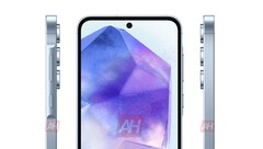 Un render del &quot;Galaxy A55&quot;. (Fuente: Android Headlines)