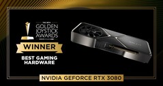 GeForce RTX 3080. (Fuente de la imagen: @GoldenJoysticks)