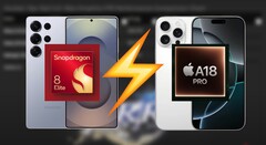 rendimiento en juegos del iPhone 16 Pro Max frente al Galaxy S25 Ultra: El A18 Pro vuelve a brillar. (Fuente de la imagen: Dame Tech, Apple, Samsung, editado)
