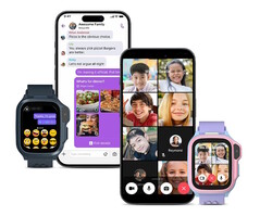 Los usuarios del reloj inteligente myFirst Fone S4 pueden participar en videollamadas grupales.