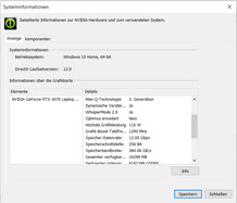 Información del sistema Nvidia (después de la actualización del firmware)