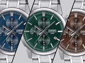De izquierda a derecha, Casio MTP-E510D-2A2V, MTP-E510D-3AV y MTP-E510D-5AV. (Fuente de la imagen: Casioblog)