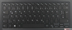 Un vistazo a la disposición del teclado alemán del Latitude 3390....
