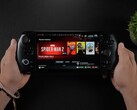 PC de juegos portátil GPD Win 5 con SteamOS, mostrando Marvel's Spider-Man 2 y otros juegos recientes en la pantalla. (Fuente de la imagen: ETA Prime vía YouTube)