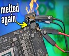 RTX 4090 con 12VHPWR fundido (Fuente de la imagen: canal de YouTube de Der8auer)