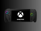 La consola portátil Rog Xbox Ally X con el logotipo de Game Pass (Imagen: Microsoft Gaming con modificaciones)