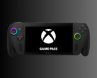 La consola portátil Rog Xbox Ally X con el logotipo de Game Pass (Imagen: Microsoft Gaming con modificaciones)