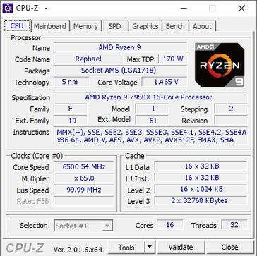 Overclock del AMD Ryzen 9 7950X de varios núcleos (imagen vía TUM_APISAK)