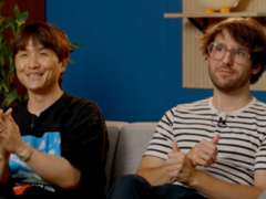 Una captura de pantalla de una entrevista en la que aparecen Choi Ji Won y Guillaume Broche (imagen soruce: Lies of P YT)