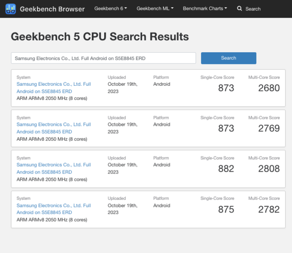 (Fuente de la imagen: Geekbench)