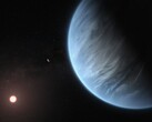 Ilustración artística en la que se muestran un exoplaneta y una estrella.