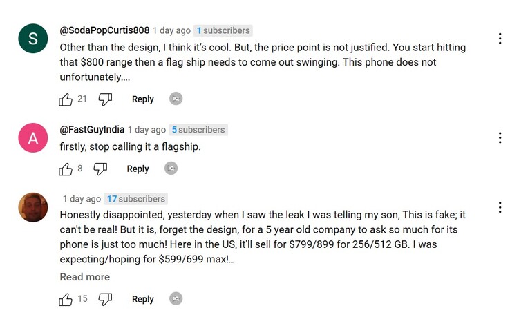 Los 3 mejores comentarios del vídeo de PhoneArena sobre Nothing Phone (3)