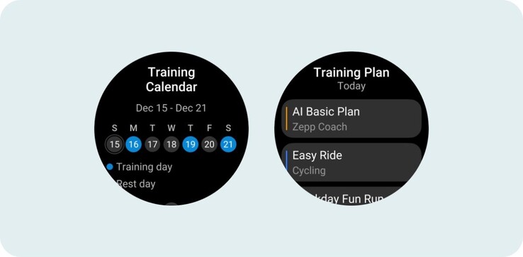 Zepp OS 6: Calendario de formación