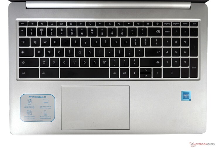 HP Chromebook 15a: Teclado y touchpad