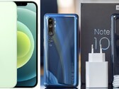 El iPhone 12 se vuelve verde mientras Xiaomi sigue ofreciendo un cargador. (Fuente de la imagen: Apple/GSMArena)