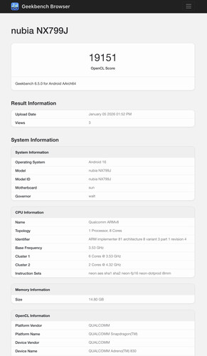 (Fuente de la imagen: Geekbench)