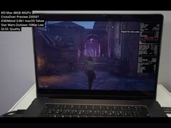 Star Wars Outlaws ejecutándose en un MacBook Pro M3 Max utilizando Crossover Preview y Game Porting Toolkit 3.0 a través de la traducción D3DMetal en macOS Tahoe (Fuente de la imagen: YouTube/Andrew Tsai)