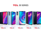 Los nuevos teléfonos de la serie 30 de TCL. (Fuente: TCL)