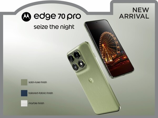 El Motorola Edge 70 Pro se lanzará en tres colores con diferentes acabados.