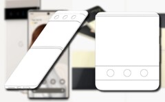 La patente del teléfono Flip de Xiaomi toma mucho prestado tanto del Pixel 6 como del Galaxy Z Flip3. (Fuente de la imagen: Google/Samsung/CNIPA - editado)