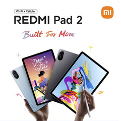 La Redmi Pad 2 viene en dos opciones de color, pero no cuando está configurada con conectividad 4G. (Fuente de la imagen: Xiaomi - editado)