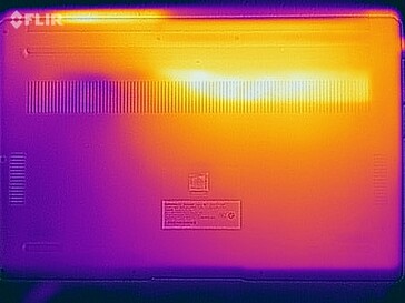 Prueba de esfuerzo de temperaturas superficiales (lado inferior)