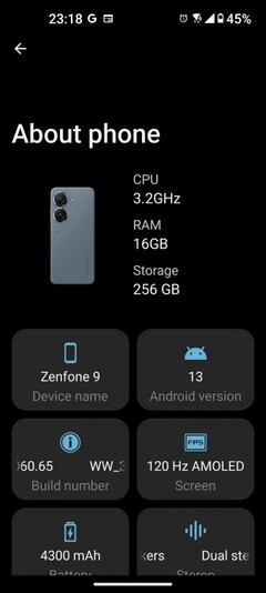 Asus actualiza el ZenFone 9. (Fuente: Asus vía GSMArena)