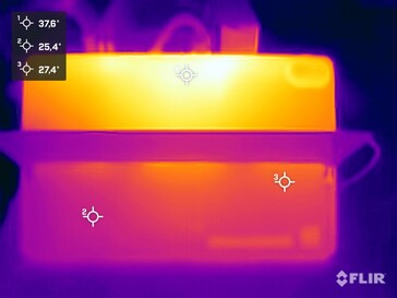 Prueba de esfuerzo de temperaturas superficiales (trasera)