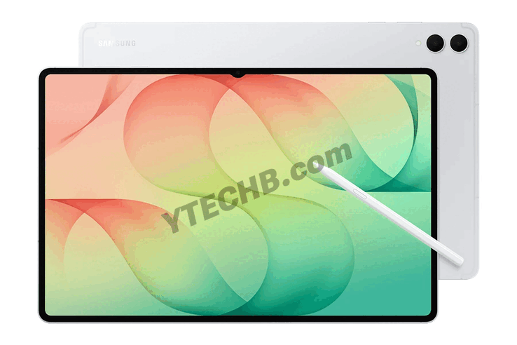 Imagen filtrada del Galaxy Tab S12 Ultra en color plata
