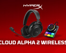 Los auriculares inalámbricos HyperX Cloud Alpha 2 vienen con una estación base. En la imagen: una foto promocional del conjunto. (Fuente de la imagen: HP - editado)