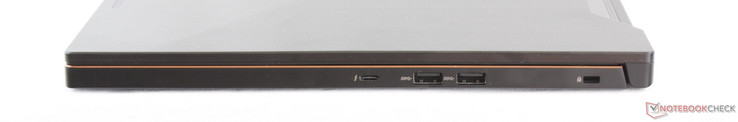 derecha: USB Type-C + Thunderbolt 3, 2x USB 3.0, bloqueo Kensington