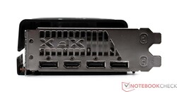 Puertos externos de la XFX Speedster QICK 308 Radeon RX 7600 Black Edition