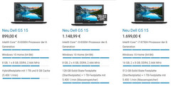La Dell G5 en 15 configuraciones (detalle) - Fuente: Dell