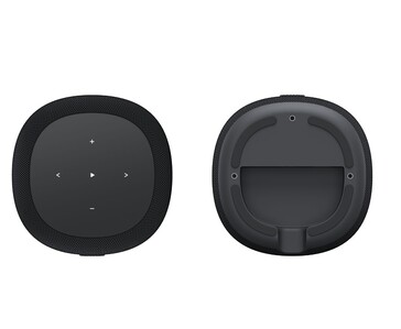 Controles táctiles del panel superior y zona de montaje inferior del WiiM Sound Lite (Fuente de la imagen: WiiM)
