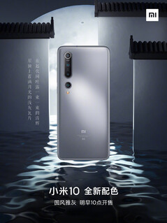 Elegant Grey Xiaomi Mi 10. (Image source: Xiaomi)