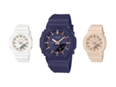 De izquierda a derecha (en la imagen), Casio GMAP2100M-7A, GMAP2100M-2A y GMAP2100M-4A. (Fuente de la imagen: Casio)