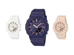 De izquierda a derecha (en la imagen), Casio GMAP2100M-7A, GMAP2100M-2A y GMAP2100M-4A. (Fuente de la imagen: Casio)