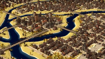 Una imagen que muestra una ciudad en City of Gangsters.