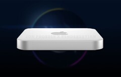 Se espera que el Mac mini M2 sea más delgado que la variante M1 y con mayores opciones de conectividad. (Fuente de la imagen: John Prosser &amp;amp; Ian Zelbo (concepto)/Apple - editado)