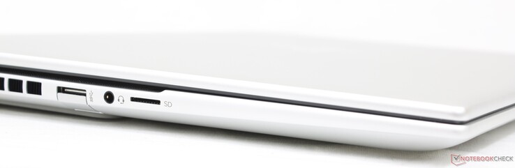 Izquierda: USB-A 10 Gbps, auriculares de 3,5 mm, lector MicroSD