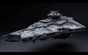 Nuestra imagen de referencia SHIP-001 del barco construido con ladrillos, captura de pantalla de nuestro primer vídeo