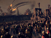 Una imagen que muestra un asedio y onagros en Total War: Attila.